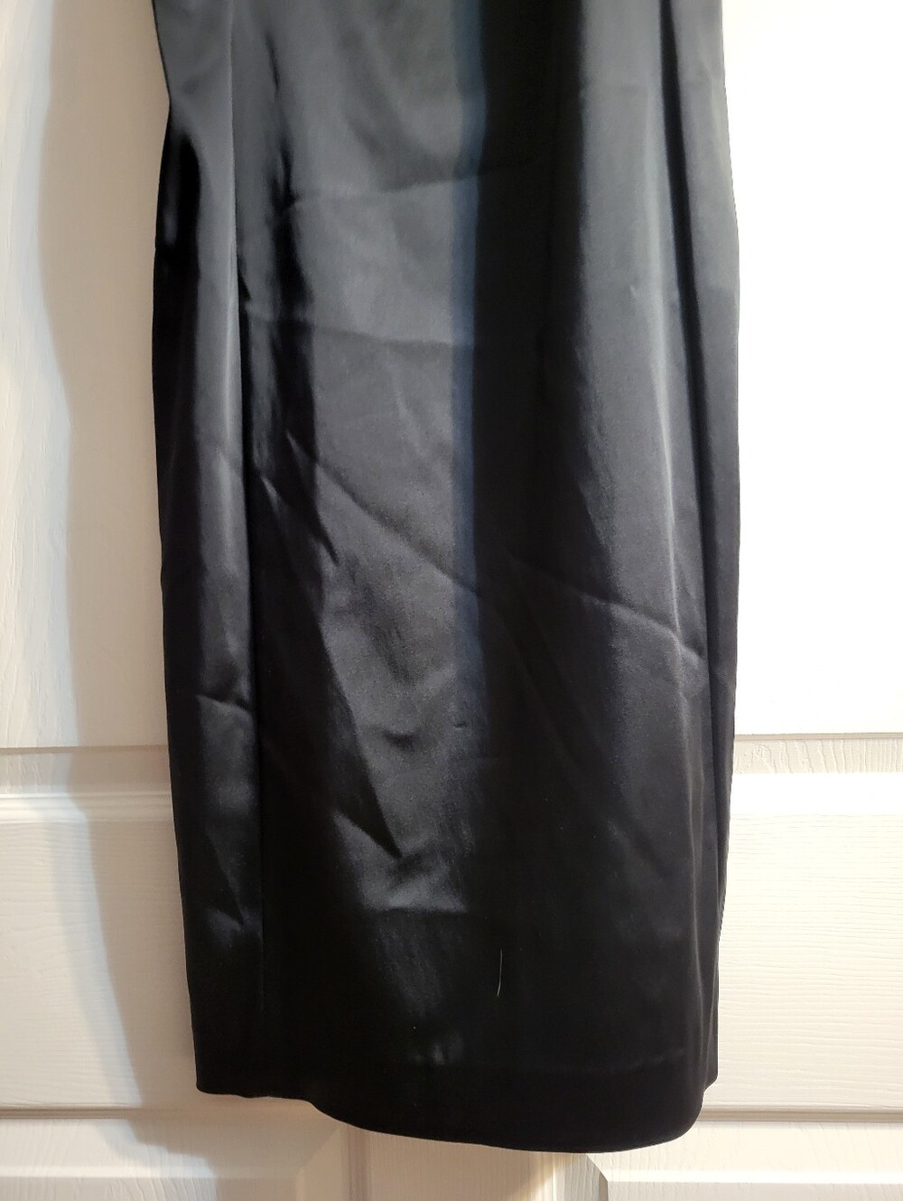 NWT Tahari Classic Midnight Navy Blue Off-Shoulder Midi Dress - Picture 7 of 13